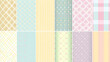 © ak159715 - Plaid pattern seamless ornate set pastel color vector image