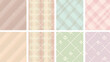 © ak159715 - Plaid pattern seamless ornate set pastel color vector image