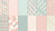 © ak159715 - Plaid pattern seamless ornate set pastel color vector image