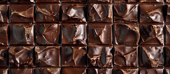Leinwandbilder - textured vintage paper backdrop featuring a dark chocolate bar. with copy space image. Place for adding text or design
