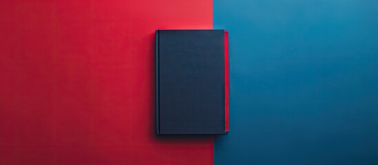 Wall Mural - Navy blue and red notepad with a blank white sheet of paper for copyspace Business and office theme