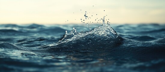 Aufkleber - Close up of a splash of water in the ocean. with copy space image. Place for adding text or design