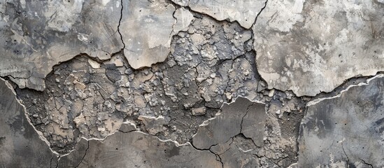 Aufkleber - Grunge concrete cement wall with cracks suitable for your design and texture background. with copy space image. Place for adding text or design