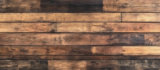 Poster - Wood plank texture background featuring free copy space for product or advertising text design