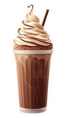 Wall Mural - PNG Chocolate dessert cream drink.