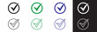© Kakal CF ID 4016033 - Four color tick. Green, white, blue, and black check mark. Tick symbol, icon, sign in green, white, blue, and black color. Done. Tick check mark icon vector illustration. eps 10