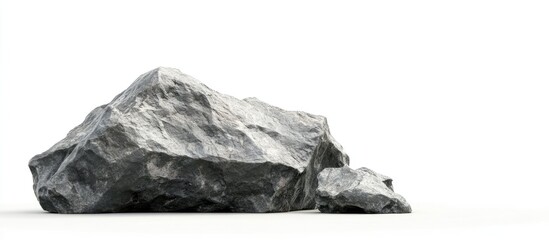 Fototapete - rock on a white background. with copy space image. Place for adding text or design