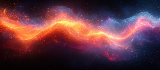 Wall Mural - Abstract Cosmic Flow: Vibrant Nebulae in Space