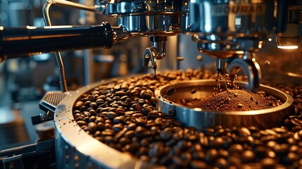 professional coffee bean roasting machine : Generative AI