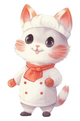 Poster - PNG Cat chef figurine cartoon mammal.