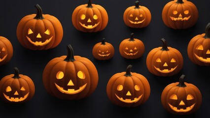 Poster - halloween pumpkin background