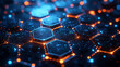 © EnricaDjango - Tech-inspired abstract background, hexagon and circuits