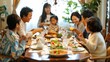 © eric.rodriguez - Chinese New Year family eating together everyone's smiling faces are warm and happy