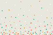 © Мария Кривецкая - Seamless abstract pattern of multicolor falling confetti on a light background, flat style