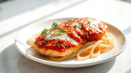 Poster - Chicken Parmesan with Spaghetti and Marinara Sauce