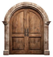 Wall Mural - PNG Wooden door architecture gate white background.