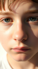 Poster - Closeup Portrait of a Young Boy's Face