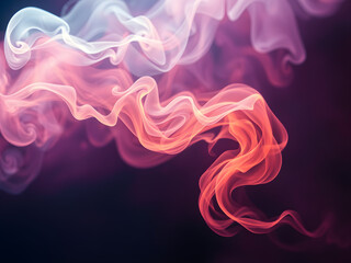 Canvas Print - smoke on black background