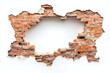 © Valeryi - a hole in a brick wall on a white background