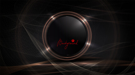 Canvas Print - A magnificent composition with a round shiny frame, with a small mesh pattern.
