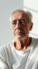 Wall Mural - Portrait of a senior man looking away