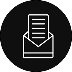 Sticker - Open Envelope Vector Icon Design