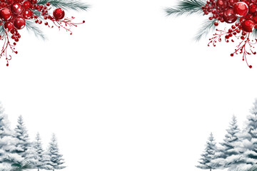 Wall Mural - png christmas theme border backgrounds outdoors nature.