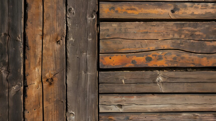 Canvas Print - rustic barn wood planks