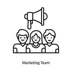 Marketing Team vector filled outline Icon Design illustration. Smart Home and Technology Symbol on White background EPS 10 File