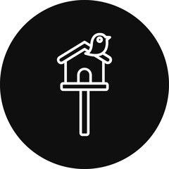 Poster - Bird House Vector Icon Design