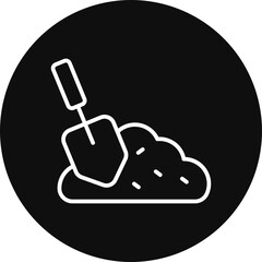 Sticker - Shovel Vector Icon Design