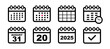 © andi - Calender icons set. Date time month planner organizer symbol vector illustration design