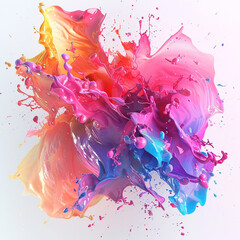 abstract colorful paint splash explosion vibrant art creativity colors fluid dynamic motion modern bright texture energy contemporary design artistic 