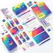 © Isaiah - business cards stationery branding colorful design gradients corporate identity marketing materials letterhead envelopes brochures flyers