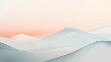 Poster - Detailed shot of a minimalist abstract background with soft, muted colors and gentle gradients, evoking a sense of calm and simplicity.