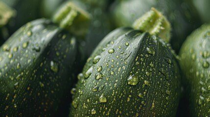 Poster - zucchini on the table