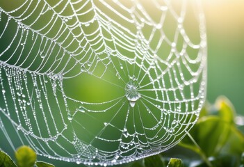 intricate spider webs glimmering morning dew under soft light beautiful landscape, nature, beauty, glistening, droplets, texture, pattern, silk, macro