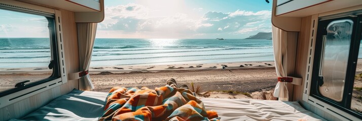 Wall Mural - Ocean View from Camper Van