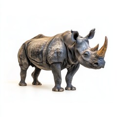 Wall Mural - Isolated rhinoceros on transparent background