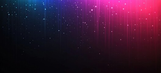 Abstract gradient background with blurred neon color lights, a combination of dark and bright colors, a gradient background in black, pink, purple, and blue.