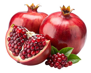 Wall Mural - pomegranate isolated on transparent background png 