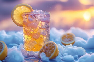 Sticker - Refreshing Iced Tea with Lemon