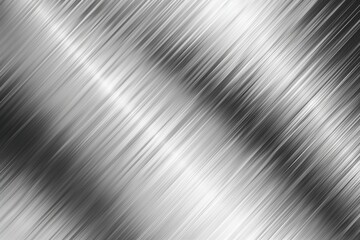 Wall Mural - Abstract Silver Metallic Stripes - Shiny and Sleek Digital Art with Futuristic Gradient and Modern Texture