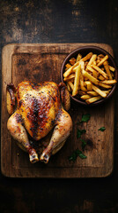 Wall Mural - Grilled roasted whole Chicken