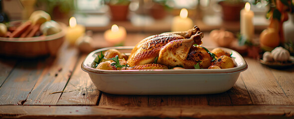 Wall Mural - Grilled roasted whole Chicken