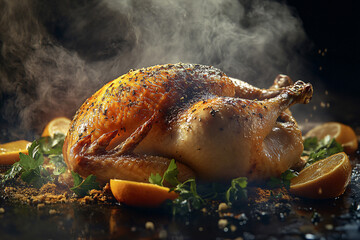 Wall Mural - Grilled roasted whole Chicken