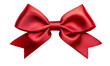 © Jaruwan photo - Vibrant Red Satin Ribbon Bow, Elegant Decorative Gift Wrapping Element for Christmas, Birthday, and Special Occasions, Luxurious Ribbon Accessory