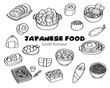 © Thanus - Hand drawn Japanese food doodles food illustration