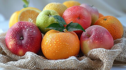 Wall Mural - Fresh Fruits in a Basket