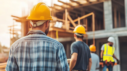 Engineers Constructing Industrial Site Labor Day Concept, Builder team working at the construction site, labor day, and workers' importance team construction worker, happy labor day, Memorial day